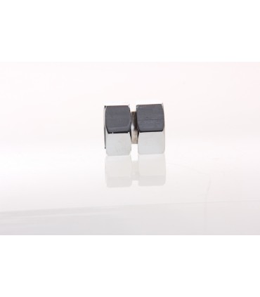 2 Raccords FF 15/21 Chromé