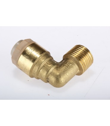 Coude instantané mâle 15/21 tuyau Ø16
