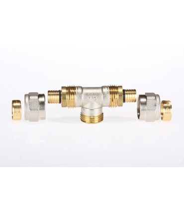 Té male 20x27 pour tuyaux multicouche Ø20
