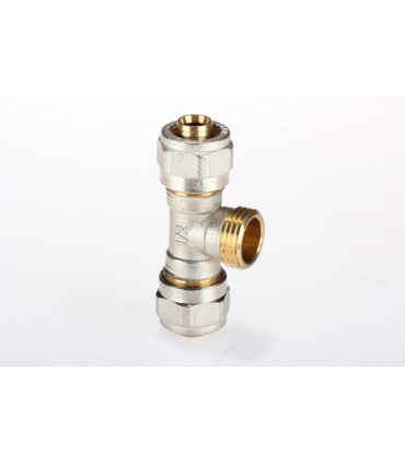 Té male 20x27 pour tuyaux multicouche Ø20